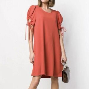 See By Chloe Tie Sleeve Dress Peppery Red Size 36/Small
